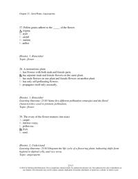 Biology & Life Sciences Chapter 23 A flower that can be split vertically