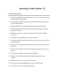 Communications Chapter 1 Anything That Influences The Speaker The Audience