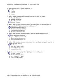 Programming Languages Chapter 5 The Class Name Used Declare Input File