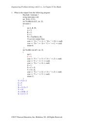 Programming Languages Chapter 6 What The Output The Following Program Include