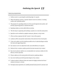 Communications Chapter 13 The Final Step Creating Working Outline Label