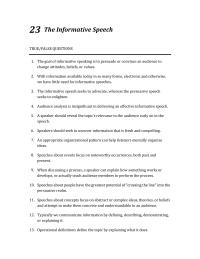 Communications Chapter 23 Speeches About Focus Abstract Complex Ideas