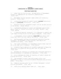 Management Chapter 1 Management Science Does Not Use The Scientific