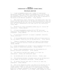 Management Chapter 2 Compared With Standard Linear Programming Algorithms&nbsp;