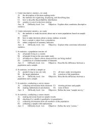 Chapter 1 A random sample is a sample drawn in such&nbsp;