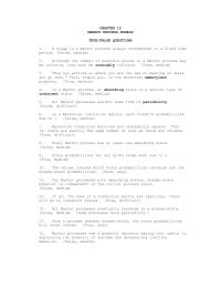 Management Chapter 12 All The Following Are Necessary Characteristics Markov