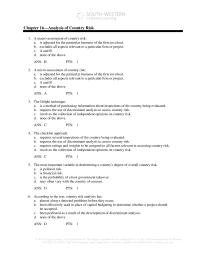 International Business Chapter 16 When determining whether a particular proposed