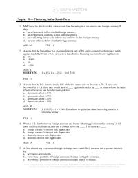International Business Chapter 20 MNCs may be able to lock in a lower cost from