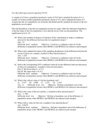 Chapter 10 What The Mean The Sampling Distribution The