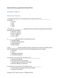 Criminal Law Chapter 5 The Right Free From Unreasonable Seizures Guaranteed