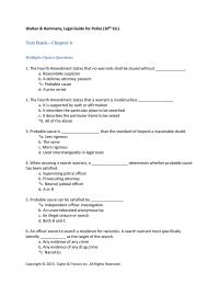 Criminal Law Chapter 6 The Fourth Amendment States That Warrants Shall