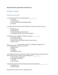 Criminal Law Chapter 7 Warrantless Search Can Made Incident Any