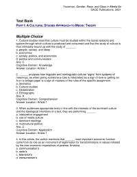 Communications Chapter 1 Which term best describes when media companies become part of