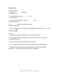 Business Ethics Chapter 8 Compare The Concepts Right And Duty How