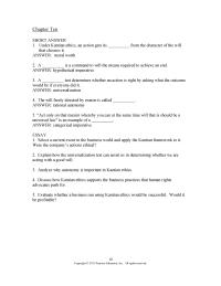 Business Ethics Chapter 10 Kantian Framework It 2 Explain How The Universalization