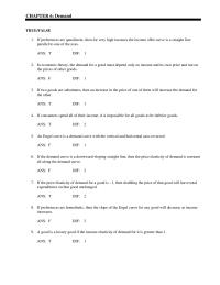 Economics Chapter 9 If the demand curve is a downward-sloping straight