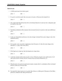 Economics Chapter 9 When the price of a good rises and income&nbsp;