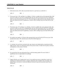 Economics Chapter 11 A bond is available that can be redeemed either
