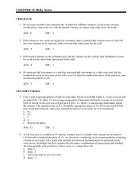 Economics Chapter 13 If two assets have the same expected rate of&nbsp;