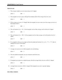 Economics Chapter 22 If the average cost curve is U-shaped