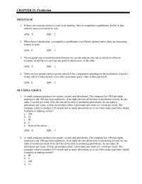 Economics Chapter 33 The marginal rate of transformation between