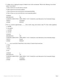 Sociology Chapter 16 Cognero Page The Placing Dumps Near Minority