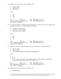 Management Chapter 6 If the two events are mutually exclusive and