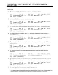 Management Chapter 7 What is the probability distribution of Y?