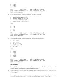 Management Chapter 8 The Mean Exponential Distribution Then