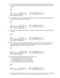 Management Chapter 22 The amounts in the payoff table shown below&nbsp;