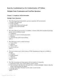 Constitutional Law Chapter 7 The Fifth Amendment Privilege Against Self-incrimination Violated