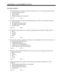 Art History Chapter 14 Which of the following was a revived interest