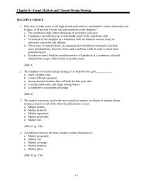 Marketing Chapter 8 Markets And Channel Design Strategy23 2010
