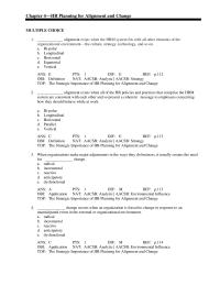 Human Resources Chapter 4 The type of strategic change that can be planned
