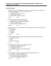 Art History Chapter 30 How did museum commissions of performance events