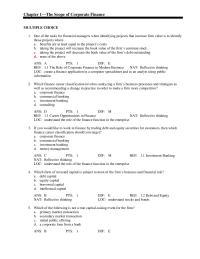 Finance Chapter 1 One of the tasks for financial managers when&nbsp;