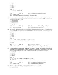 Finance Chapter 4 What is the annual return for an investor