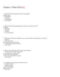 Biology & Life Sciences Chapter 3 Which The Following Plastids Contain Chlorophyll&nbsp;