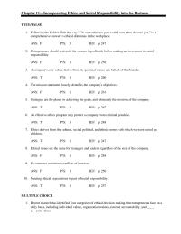 Management Chapter 11 The owner is the only person responsible for the activities