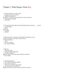 Biology & Life Sciences Chapter 7 The Main Functions Stems Is are Production New