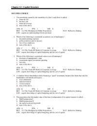 Finance Chapter 12 What Will Roys Cost Levered Equity Things