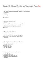 Biology & Life Sciences Chapter 10 The Gradual Breakdown Rock The Formation Soil