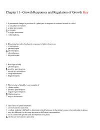 Biology & Life Sciences Chapter 11 Permanent Change Position Plant Part Response&nbsp;