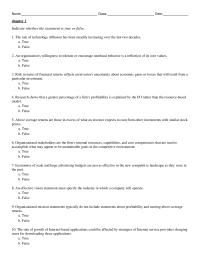 Management Chapter 1 Name Class Date Indicate Whether The