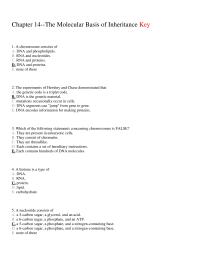 Biology & Life Sciences Chapter 14 The Experiments Hershey And Chase Demonstrated