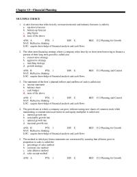 Finance Chapter 15 The Multiyear Action Plan For The