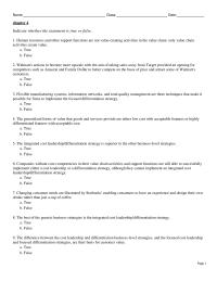 Management Chapter 4 Name Class Date Indicate Whether The