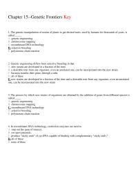 Biology & Life Sciences Chapter 15 The Genetic Manipulation Strains Plants Get Desired