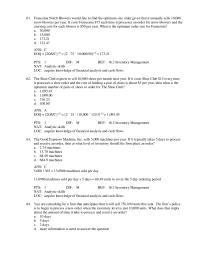 Finance Chapter 16 All Else Will re main The Same What The
