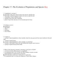 Biology & Life Sciences Chapter 17 Evolution Occurs Populations Individuals Alleles&nbsp;